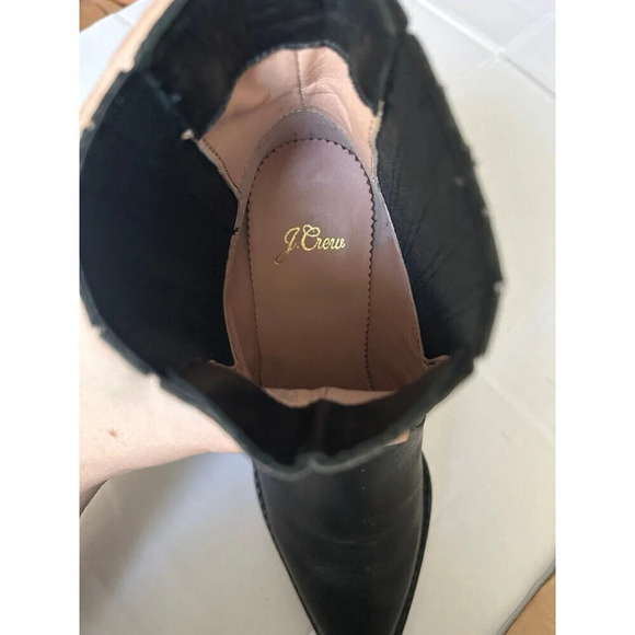 J.Crew Black Leather Chelsea Western Boots size 7 - Picture 8 of 10